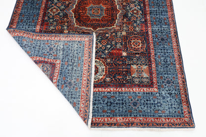 148 x 206 cm | Mamluk Afghan Tribal Hand Knotted Veg Dye Wool carpet