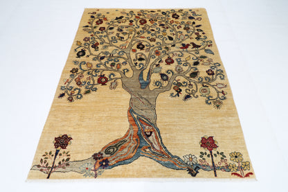 156 x 195 cm | Gabbeh Afghan Tribal Hand Knotted Veg Dye Wool carpet