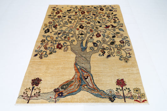 156 x 195 cm | Gabbeh Afghan Tribal Hand Knotted Veg Dye Wool carpet