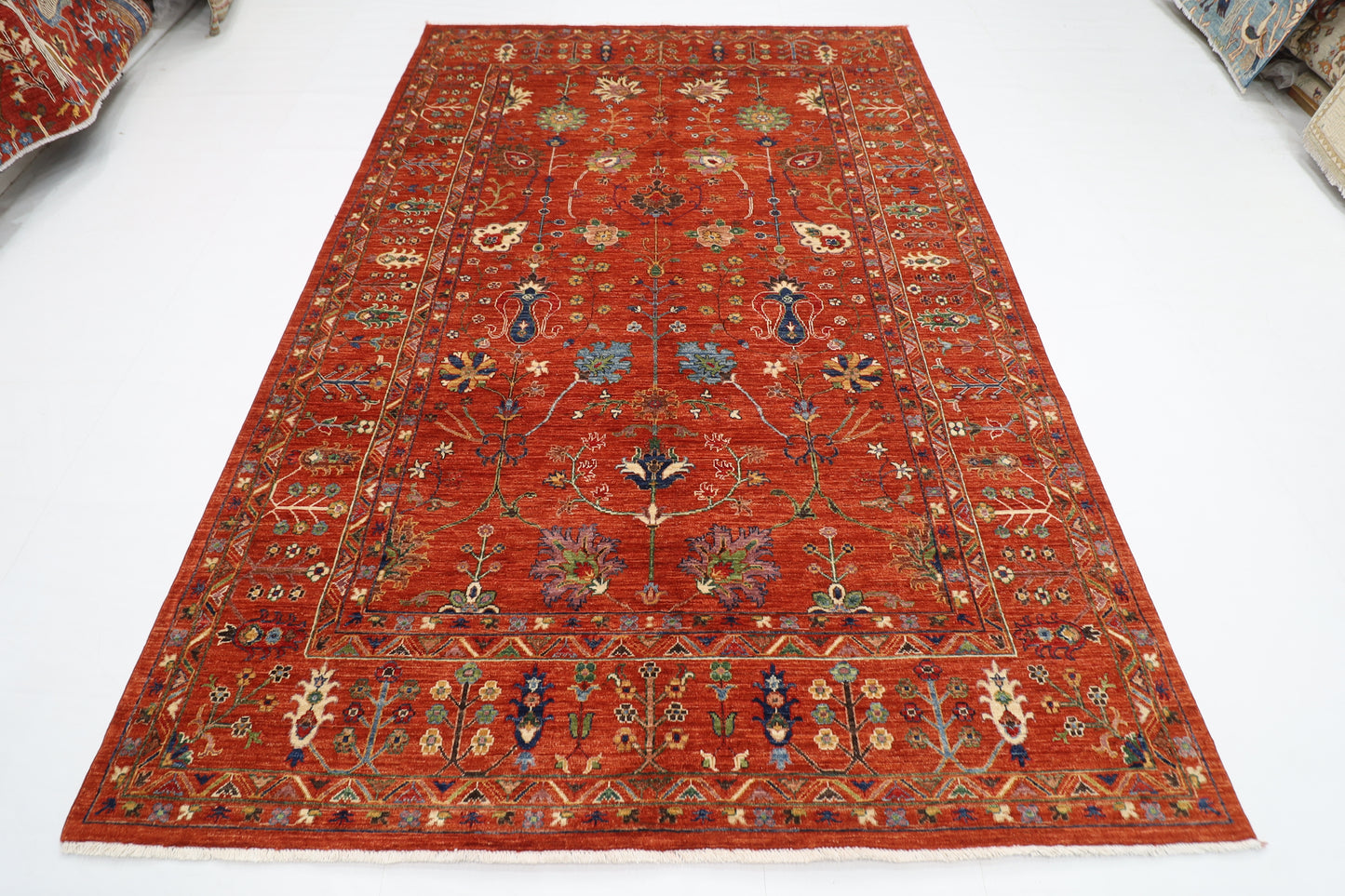 203 x 299 cm | Sultani Oriental Area Rug Afghan Hand Knotted Veg Dye Wool carpet