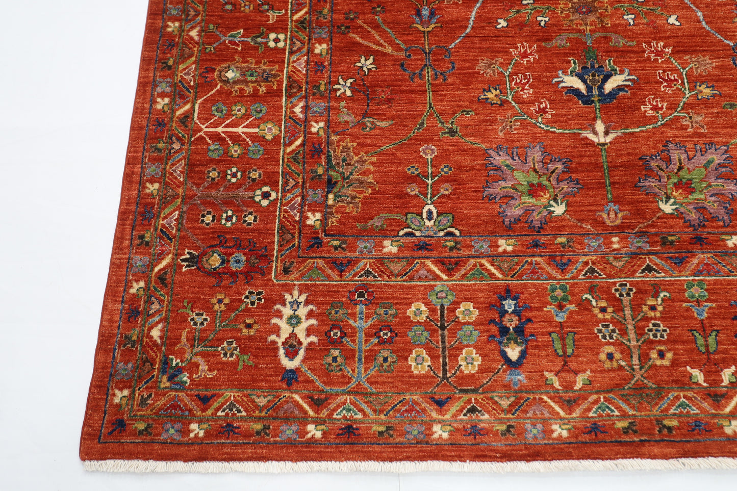 203 x 299 cm | Sultani Oriental Area Rug Afghan Hand Knotted Veg Dye Wool carpet