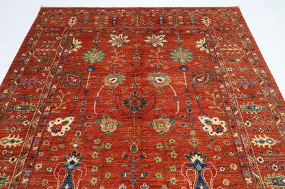 203 x 299 cm | Sultani Oriental Area Rug Afghan Hand Knotted Veg Dye Wool carpet