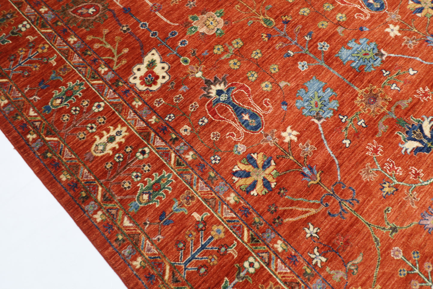 203 x 299 cm | Sultani Oriental Area Rug Afghan Hand Knotted Veg Dye Wool carpet