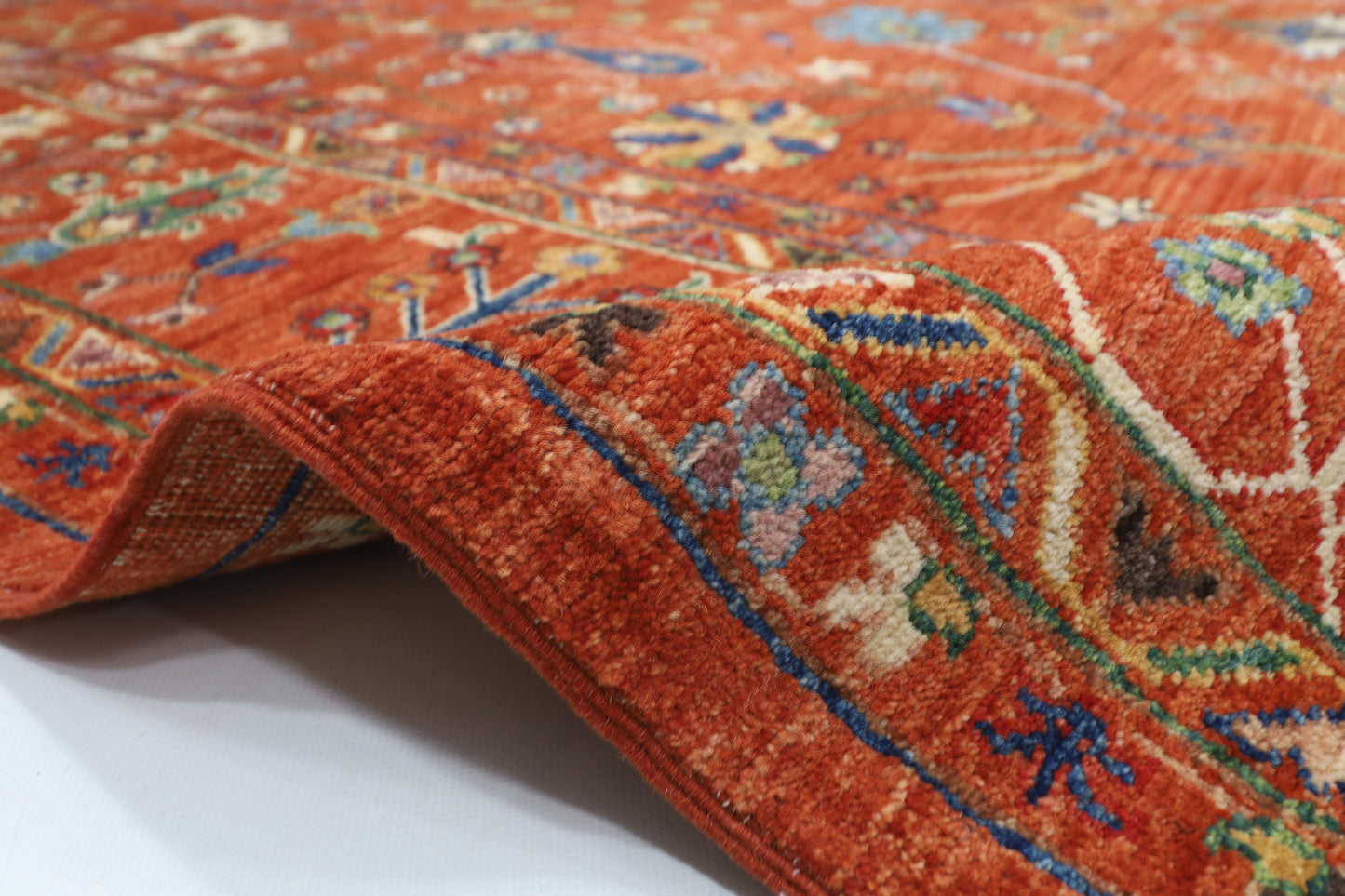 203 x 299 cm | Sultani Oriental Area Rug Afghan Hand Knotted Veg Dye Wool carpet