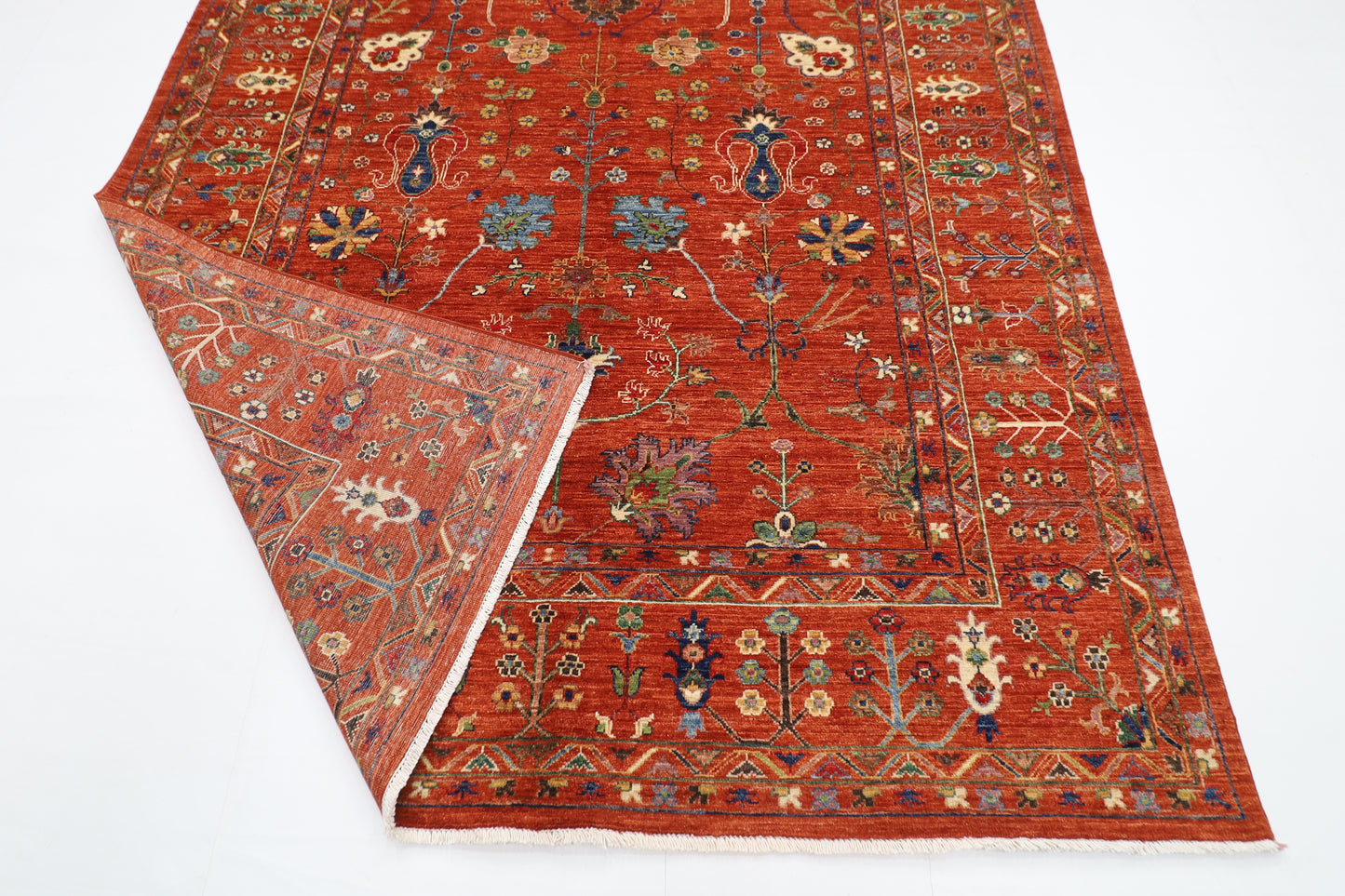 203 x 299 cm | Sultani Oriental Area Rug Afghan Hand Knotted Veg Dye Wool carpet