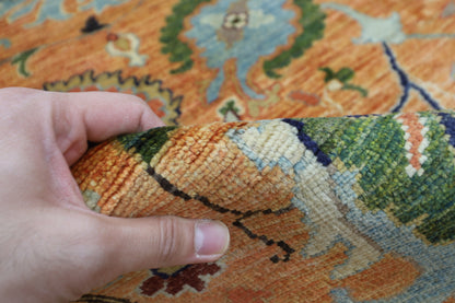 202 x 289 cm | Oriental Suzani Gold Area Rug Afghan Hand Knotted Veg Dye Wool carpet