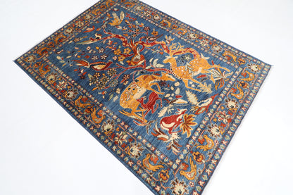 151 x 202 cm | Oriental beer Animal Area Rug Afghan Hand Knotted Veg Dye Wool carpet