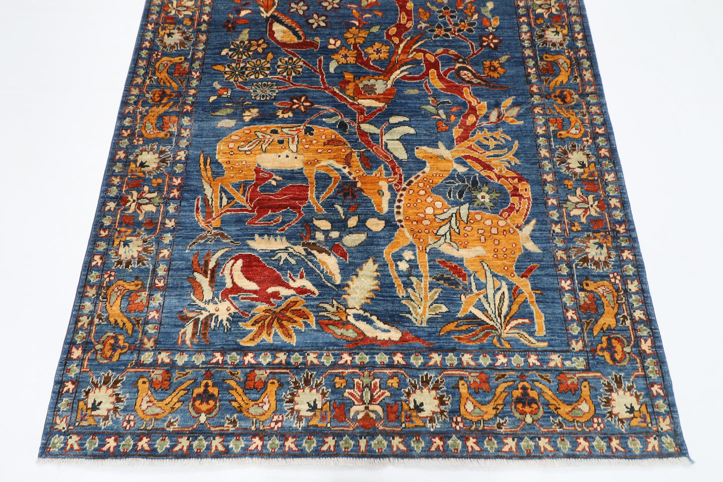 151 x 202 cm | Oriental beer Animal Area Rug Afghan Hand Knotted Veg Dye Wool carpet