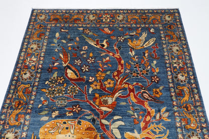 151 x 202 cm | Oriental beer Animal Area Rug Afghan Hand Knotted Veg Dye Wool carpet