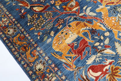 151 x 202 cm | Oriental beer Animal Area Rug Afghan Hand Knotted Veg Dye Wool carpet