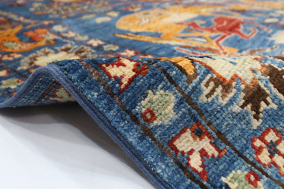 151 x 202 cm | Oriental beer Animal Area Rug Afghan Hand Knotted Veg Dye Wool carpet