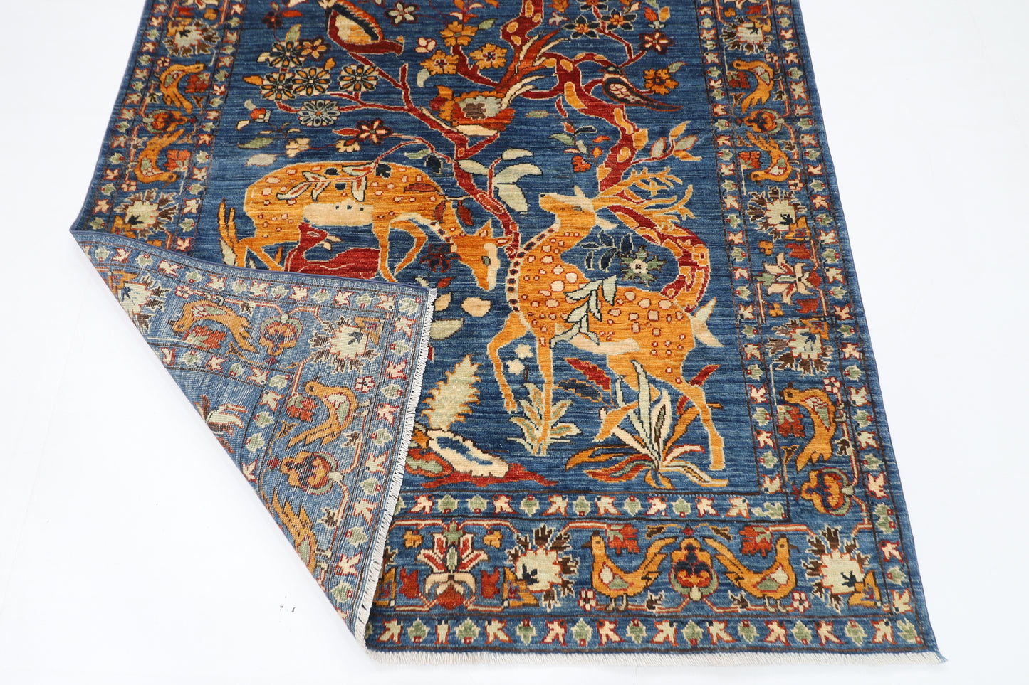 151 x 202 cm | Oriental beer Animal Area Rug Afghan Hand Knotted Veg Dye Wool carpet
