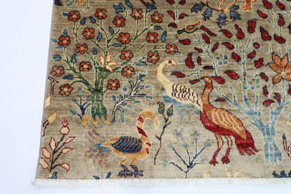148 x 198 cm | Birds Afghan Tribal Hand Knotted Veg Dye Wool carpet