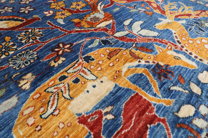 151 x 202 cm | Oriental beer Animal Area Rug Afghan Hand Knotted Veg Dye Wool carpet