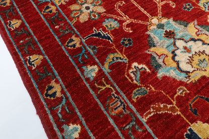 80 x 119 cm | Floral Red Oriental Afghan Hand Knotted Wool carpet