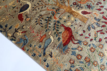 148 x 198 cm | Birds Afghan Tribal Hand Knotted Veg Dye Wool carpet