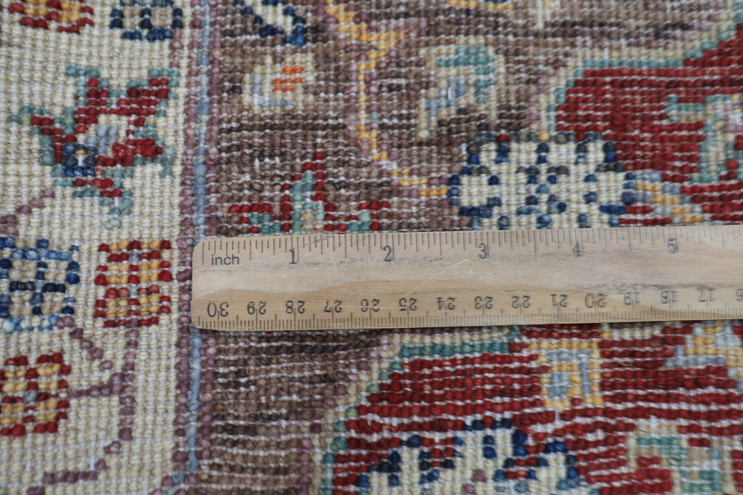 197 x 199 cm | Mamluk Brown Oriental Round Rug Afghan Hand Knotted Veg Dye Wool carpet