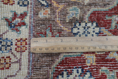 197 x 199 cm | Mamluk Brown Oriental Round Rug Afghan Hand Knotted Veg Dye Wool carpet