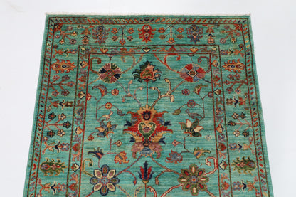 101 x 150 cm | Floral Oriental Afghan Hand Knotted Wool carpet