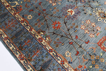 203 x 303 cm | Sultani Gray Oriental Area Rug Afghan Hand Knotted Veg Dye Wool carpet