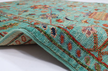 101 x 150 cm | Floral Oriental Afghan Hand Knotted Wool carpet
