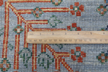 203 x 303 cm | Sultani Gray Oriental Area Rug Afghan Hand Knotted Veg Dye Wool carpet