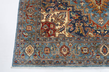 200 x 289 cm | Heriz Oriental Area Rug Afghan Hand Knotted Veg Dye Wool carpet