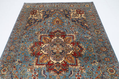200 x 289 cm | Heriz Oriental Area Rug Afghan Hand Knotted Veg Dye Wool carpet