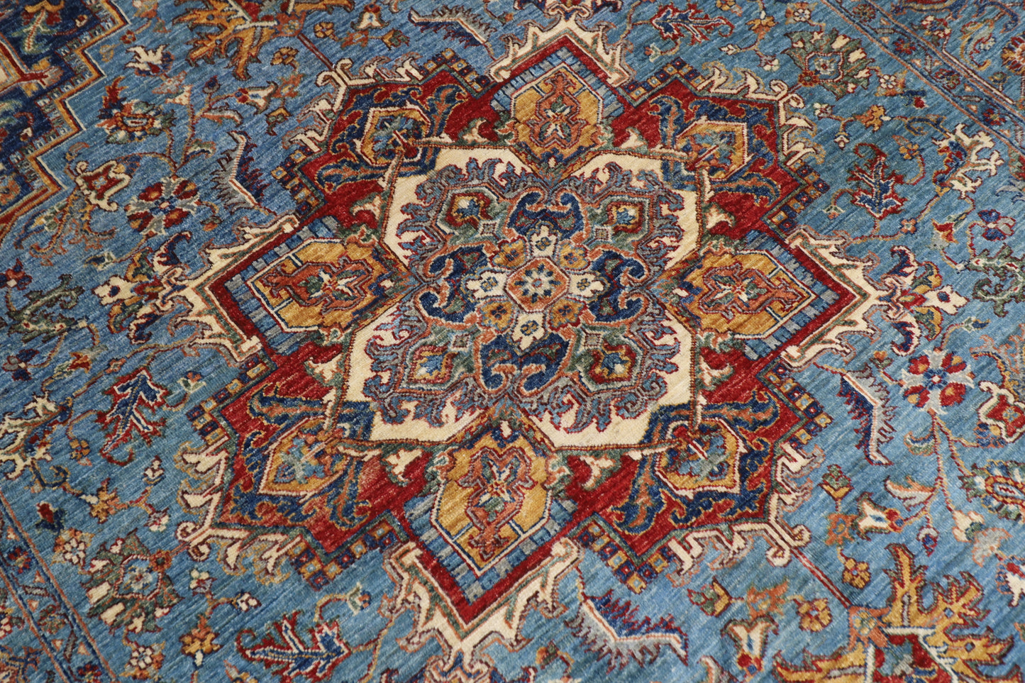 200 x 289 cm | Heriz Oriental Area Rug Afghan Hand Knotted Veg Dye Wool carpet