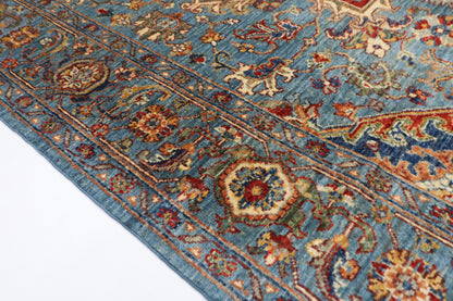 200 x 289 cm | Heriz Oriental Area Rug Afghan Hand Knotted Veg Dye Wool carpet