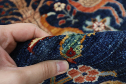 88 x 290 cm | Birds Afghan Tribal Hand Knotted Veg Dye Wool Runner