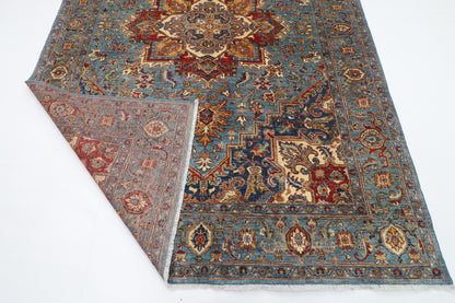 200 x 289 cm | Heriz Oriental Area Rug Afghan Hand Knotted Veg Dye Wool carpet