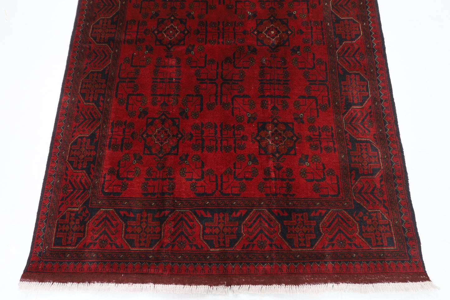 134 x 198 cm | Bokhara Red Oriental Area Rug Afghan Hand Knotted Wool carpet