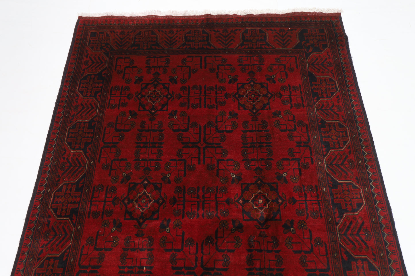 134 x 198 cm | Bokhara Red Oriental Area Rug Afghan Hand Knotted Wool carpet