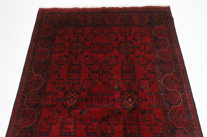 134 x 198 cm | Bokhara Red Oriental Area Rug Afghan Hand Knotted Wool carpet