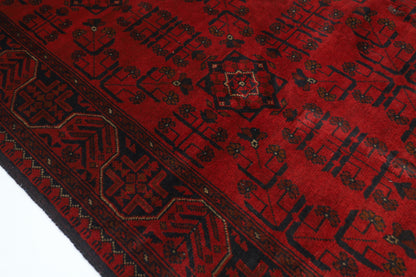 134 x 198 cm | Bokhara Red Oriental Area Rug Afghan Hand Knotted Wool carpet