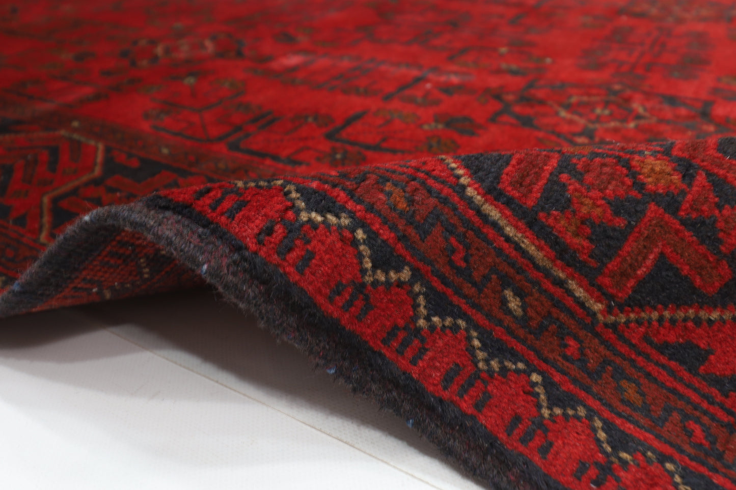 134 x 198 cm | Bokhara Red Oriental Area Rug Afghan Hand Knotted Wool carpet