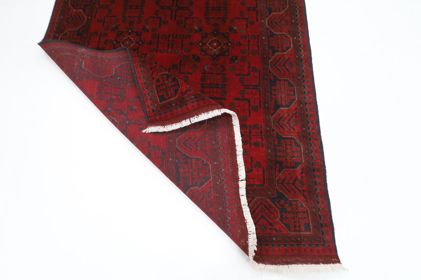 134 x 198 cm | Bokhara Red Oriental Area Rug Afghan Hand Knotted Wool carpet