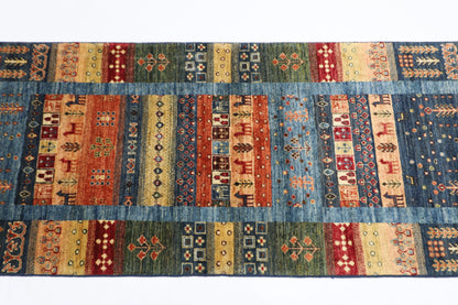 80 x 290 cm | Khorjun Animal Afghan Tribal Hand Knotted Veg Dye Wool Runner