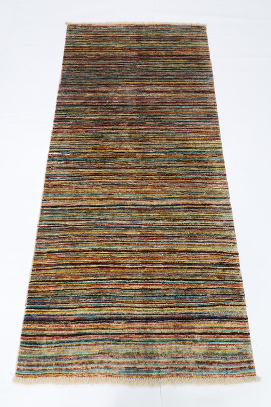 85 x 183 cm | Gabbeh Afghan Tribal Hand Knotted Veg Dye Wool Runner
