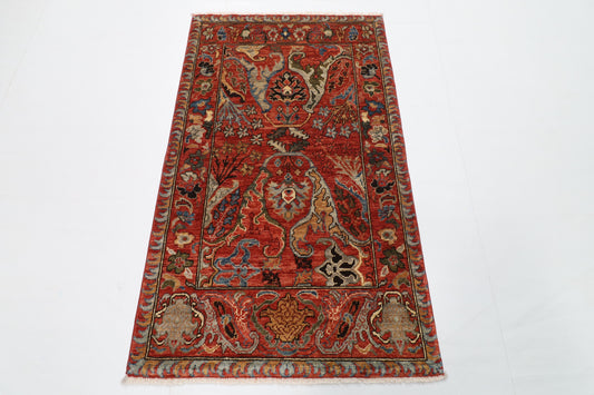 93 x 156 cm | Kawros Oriental Afghan Hand Knotted Wool carpet