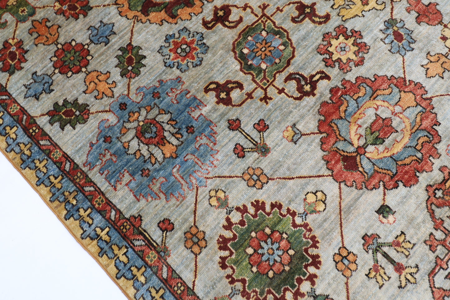 122 x 187 cm | Floral Oriental Area Rug Afghan Hand Knotted Veg dye Wool carpet