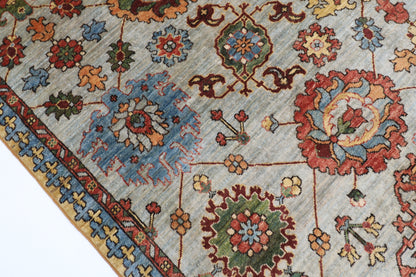 122 x 187 cm | Floral Oriental Area Rug Afghan Hand Knotted Veg dye Wool carpet