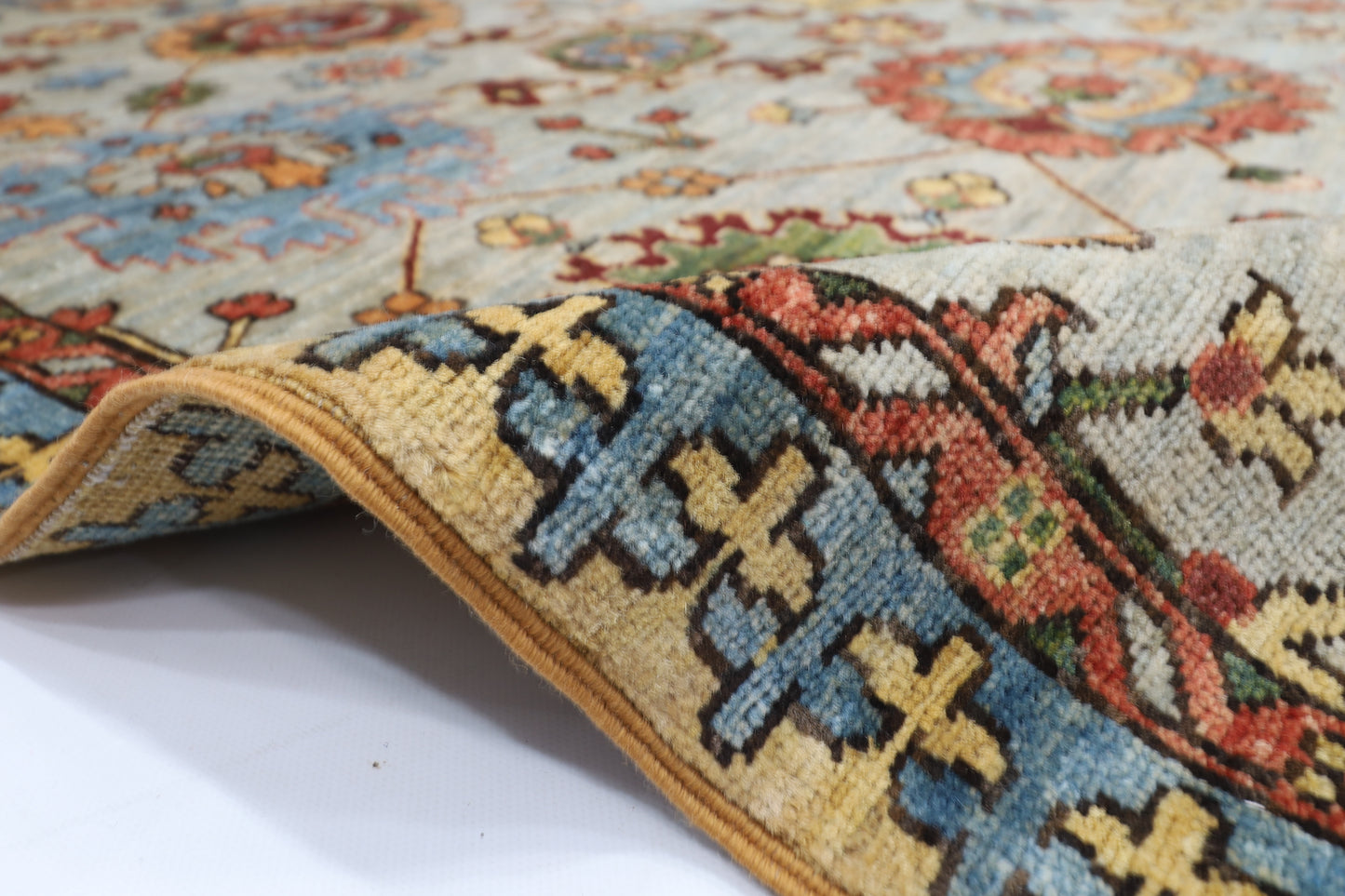 122 x 187 cm | Floral Oriental Area Rug Afghan Hand Knotted Veg dye Wool carpet
