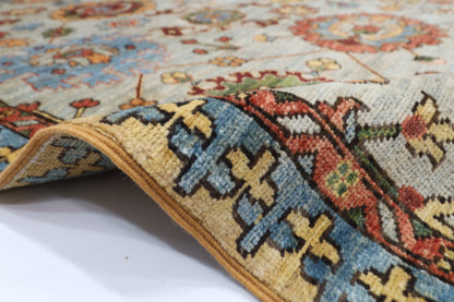 122 x 187 cm | Floral Oriental Area Rug Afghan Hand Knotted Veg dye Wool carpet
