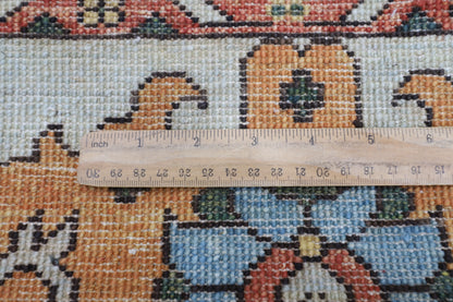 122 x 187 cm | Floral Oriental Area Rug Afghan Hand Knotted Veg dye Wool carpet