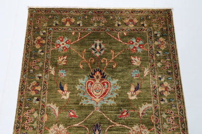 100 x 147 cm | Alfombra Oriental Mamluk Azul Afgano Anudada a Mano Lana Teñida con Tintes Vegetales