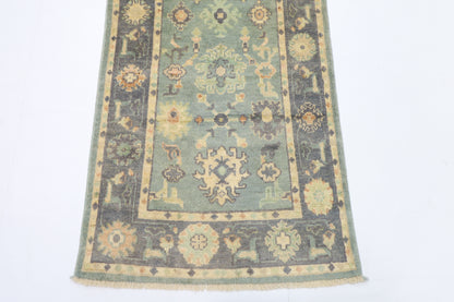 82 x 298 cm | Oushak Afghan Tribal Hand Knotted Veg Dye Wool Runner