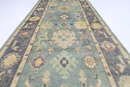 82 x 298 cm | Oushak Afghan Tribal Hand Knotted Veg Dye Wool Runner