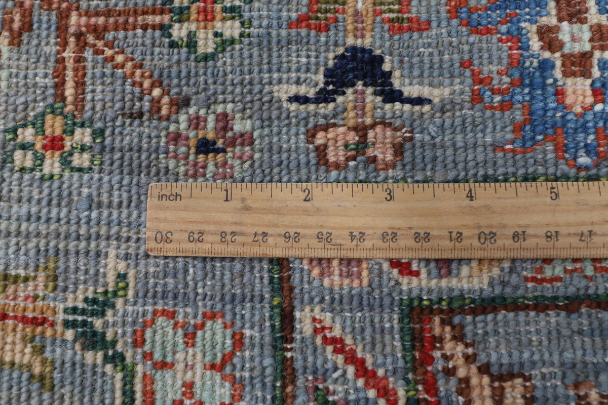 103 x 150 cm | Floral Gray Oriental Afghan Hand Knotted Wool carpet